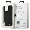 Original Case IPHONE 16 PRO MAX BMW Hardcase Signature Leather Diamond Metal Logo MagSafe (BMHMP16X23RDDK) black