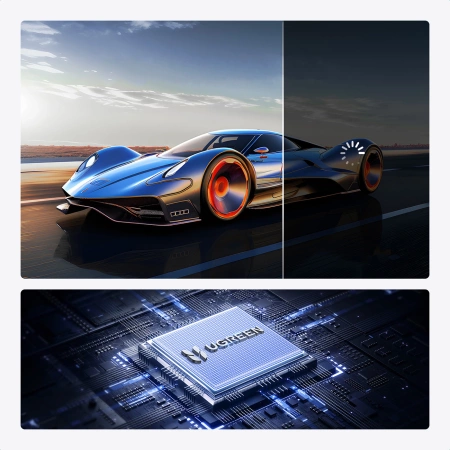 HDMI-Sender Ugreen CM737 Kabelloser Sender und Empfänger - Schwarz und Silber