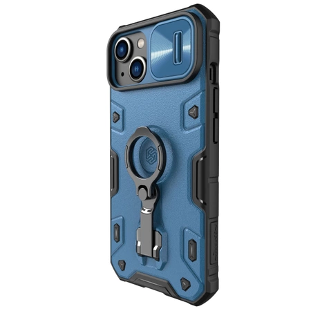 Nillkin CamShield Armor Pro Magnetische Hülle iPhone 14 Plus Magnetische MagSafe-Abdeckung mit Kameraschutz Blau