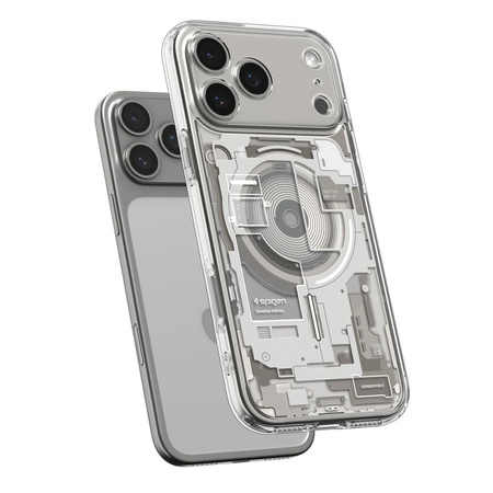 SPIGEN futerał ULTRA HYBRID MAG kompatybilny z MagSafe do IPHONE 17 Pro zero one natural titanium