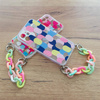 Color Chain Case gel flexible elastic case cover with a chain pendant for iPhone 13 Pro multicolour  (3)