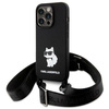 Etui Karl Lagerfeld Crossbody Silicone Choupette do iPhone 15 Pro Max - czarne