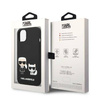 Karl Lagerfeld KLHMP14MSSKCK iPhone 14 Plus 6.7&quot; Hardcase schwarz / schwarz Liquid Silicone Karl &amp; Choupette Magsafe
