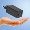 Allity ładowarka sieciowa GaN PD QC ATC-01-65WACC 2x USB-C + 1x USB-A 65W czarna