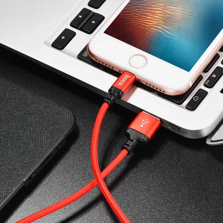 HOCO Kabel X14 Lightning 3.1A 2M rot