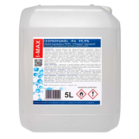 Isopropylalkohol Isopropanol IPA I-MAX 99,9 % 5L
