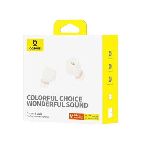 Baseus Bowie E18 wireless TWS ENC IPX4 headphones - white