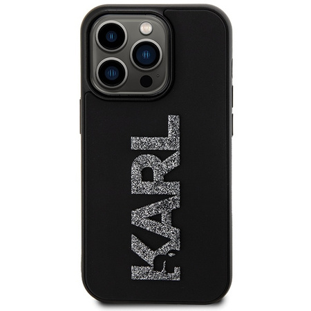 Karl Lagerfeld nakładka do iPhone 15 Pro 6,1" KLHCP15L3DMBKCK czarna HC 3D Logo Glitter