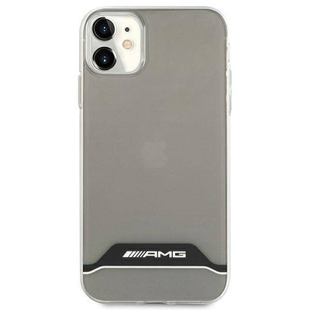 Schutzhülle IPHONE 11 Mercedes AMG Hardcase Electroplate Black&White (AMHCN61TCBW) transparent