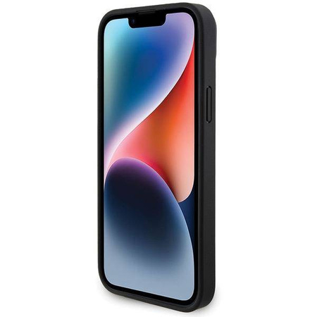 Etui BMW Leather Carbon na iPhone 15 Plus - czarne