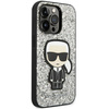 Karl Lagerfeld KLHCP14XGFKPG iPhone 14 Pro Max 6.7" Hardcase silber / silber Glitter Flakes Ikonik