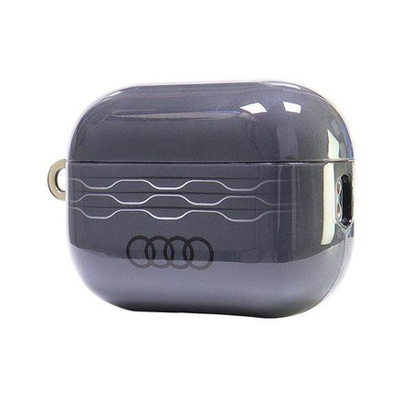 Original Handyhülle APPLE AIRPODS PRO 2 Audi IML Geometric Pattern Cover (AU-IMLAPP2-A6/D3-GY) grau