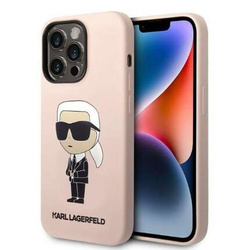 Karl Lagerfeld nakładka do iPhone 14 Pro Max 6,7" KLHCP14XSNIKBCP różowa hardcase Silicone Ikonik