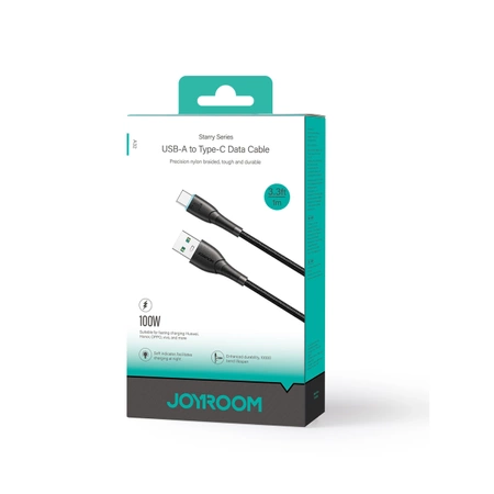 Joyroom Starry-Serie SA32-AC6 100 W USB-A/USB-C-Kabel 1 m – Schwarz
