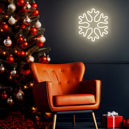 Neon LED CHRISTMAS PŁATEK ŚNIEGU biały FLNE20 Forever Light
