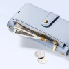 Dux Ducis Lawa Lederhülle für Samsung Galaxy S25+ mit abnehmbarer magnetischer Brieftasche – Blau