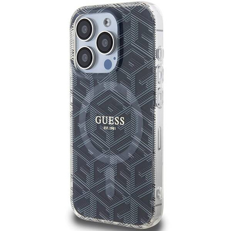 Original Case APPLE IPHONE 15 PRO MAX Guess hardcase IML GCube MagSafe (GUHMP15XHGCUSTGK) black
