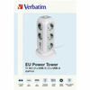 Verbatim Przedłużacz pionowy 15w1 11xAC UE/2xUSB-C/2xUSB-A 2m EUPT-01 biały/white 49547