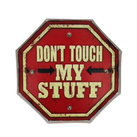Znak Metalowy RETRO LED Don't Touch Forever Light