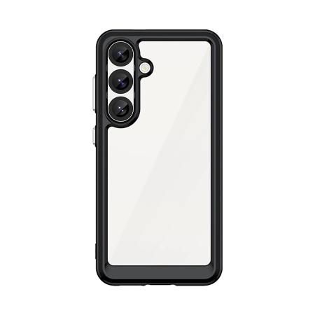 Etui silikonowe Outer Space Case z żelową ramką do Samsung Galaxy S25 - czarne