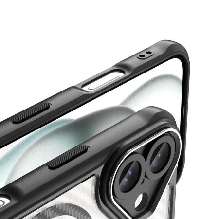 Leading Series MagSafe Silikonhülle für iPhone 16 – Schwarz