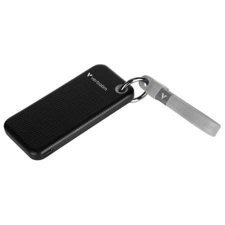 Verbatim Dysk SSD 1TB - brelok do kluczy  z kablem USB 3.2 gen.2 czarno-szary/black-grey 32190