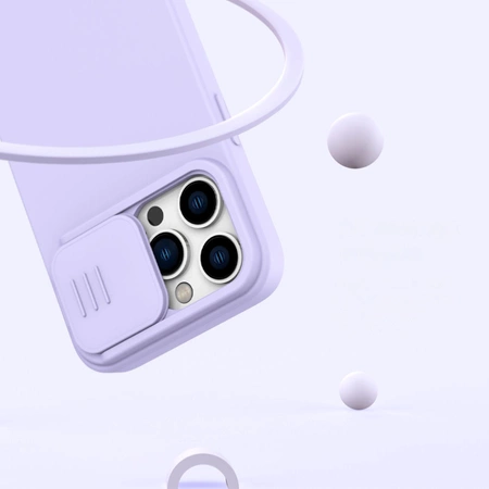 Nillkin CamShield Silky Silikonhülle iPhone 14 Pro Hülle mit Kameraschutz Blau