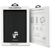 Karl Lagerfeld Saffiano Magnetische Karl &amp; Choupette iPad Air 11&quot; 2024 Buchcover-Hülle - Schwarz