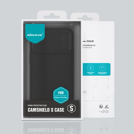 Nillkin CamShield S Case etui iPhone 14 Pro Max pancerny pokrowiec osłona na aparat niebieskie