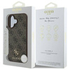 Etui Guess 4G Small Classic MagSafe na iPhone 16 - brązowe