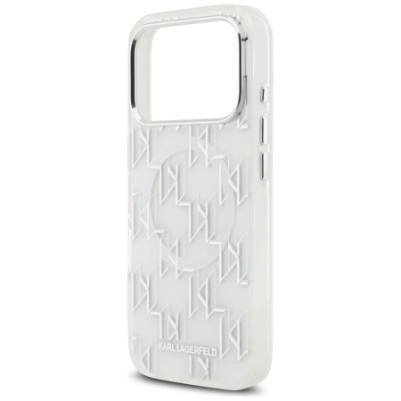 Karl Lagerfeld IML KL Monogram MagSafe Case für iPhone 17 Pro - Weiß