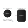Ugreen LP123 60410 runde/rechteckige Metallplatten für magnetische Telefonhalter – schwarz (2 Stück)
