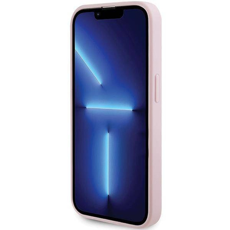 Guess GUHMP13LPSAHMCP case for iPhone 13 Pro / 13 - pink Saffiano MagSafe