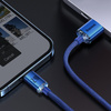 Baseus Crystal Shine Series Fast Charging Data Cable USB to iP 2.4A 2m Blue