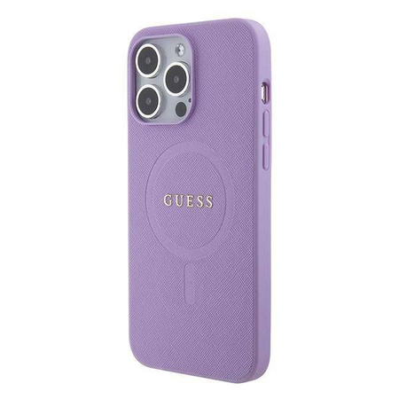 Guess GUHMP15XPSAHMCU iPhone 15 Pro Max 6,7&quot; lila/lila Hardcase Saffiano MagSafe