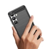 Etui silikonowe Carbon Case na Samsung Galaxy S25 Edge - czarne