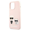 Karl Lagerfeld KLHMP13LSSKCI iPhone 13 Pro / 13 6,1 &quot;hardcase light pink / light pink Silicone Ikonik Karl &amp; Choupette Magsafe