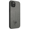 Oryginalne Etui IPHONE 13 MINI Guess Hardcase Saffianotriangle Logo (GUHCP13SPSATLG) srebrne