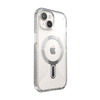 Speck Presidio Perfect-Clear Grip ClickLock & MagSafe - Etui iPhone 16e / iPhone 15 / iPhone 14 / iPhone 13 (Clear / Chrome Finish / Serene Silver)