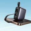 Joyroom JR-PBF27 10000 mAh 22,5 W Powerbank mit integrierten USB-C- und Lightning Kabeln - Schwarz