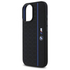 Original Handyhülle IPHONE 16 BMW Hardcase Silicone Hexagon Blue Line MagSafe (BMHMP16S23SHEB) schwarz
