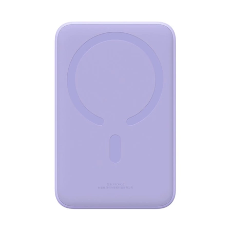 Powerbank Baseus Magnetic Mini 20000 mAh 20W - fioletowy + kabel USB-C / USB-C