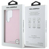 Original Case SAMSUNG GALAXY S25 ULTRA Karl Lagerfeld Saffiano Full Wrapped Elongated Metal Logo MagSafe pink