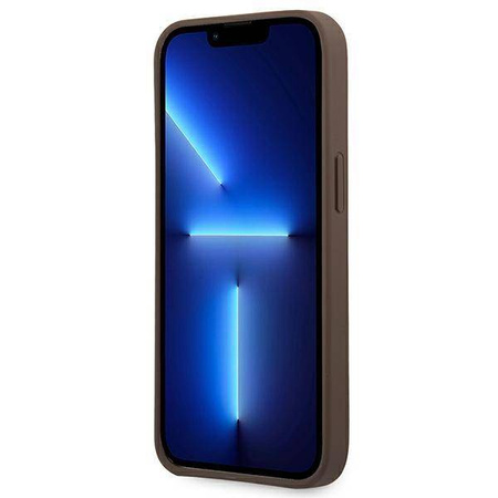 Guess 4G Big Metal Logo - Etui iPhone 14 Pro (brązowy)