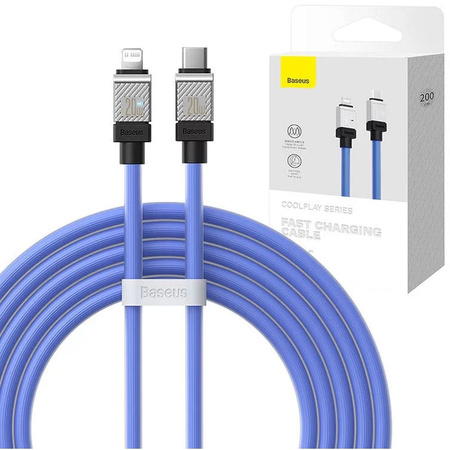 Baseus kabel CoolPlay USB-C - Lightning 2m 20W niebieski