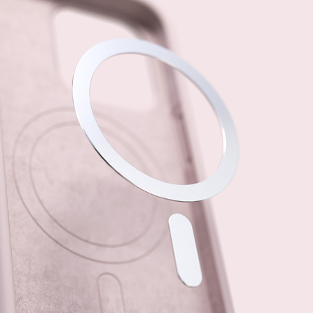 Nakładka Etteri Silicone Mag do iPhone 12 / 12 Pro 6,1" jasnoróżowa