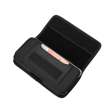 Uniwersalna Kabura POZIOMA do paska OXFORD - Model 4 - do IPHONE 7 PLUS / 8 PLUS / 12 PRO MAX / 13 PRO MAX / SAMSUNG J4 PLUS / A71 / S21 FE / NOTE 8 / HUAWEI P SMART 2021