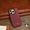 iCarer CE Premium Leather Folio Case skórzane etui iPhone 14 Pro z klapką magnetyczne MagSafe czerwony (WMI14220714-RD)