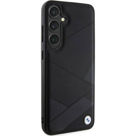 Etui BMW Signature Leather Crossing Lines Pattern na Samsung Galaxy S24+ - czarne