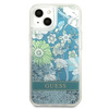 Guess GUHCP13MLFLSN iPhone 13 6.1 "grün / grünes Hardcase Flower Liquid Glitter